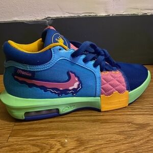 Nike Kids Sneakers - Blue, Pink, and Green